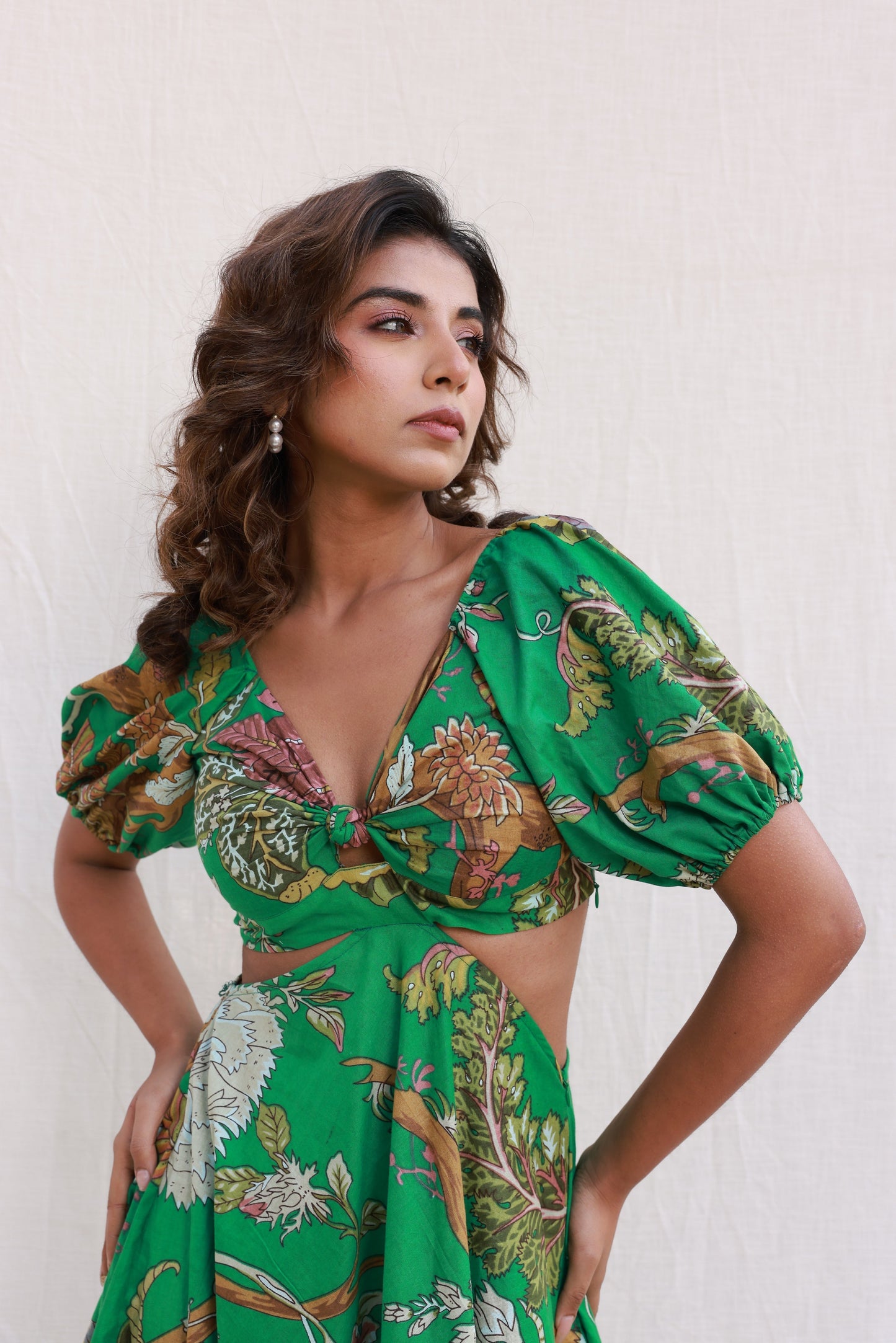 Long Floral Summer Dress with Puff Sleeves – Tilda – view 4